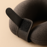 Close-up of the LUREXO Travel Pillow's velcro closure option